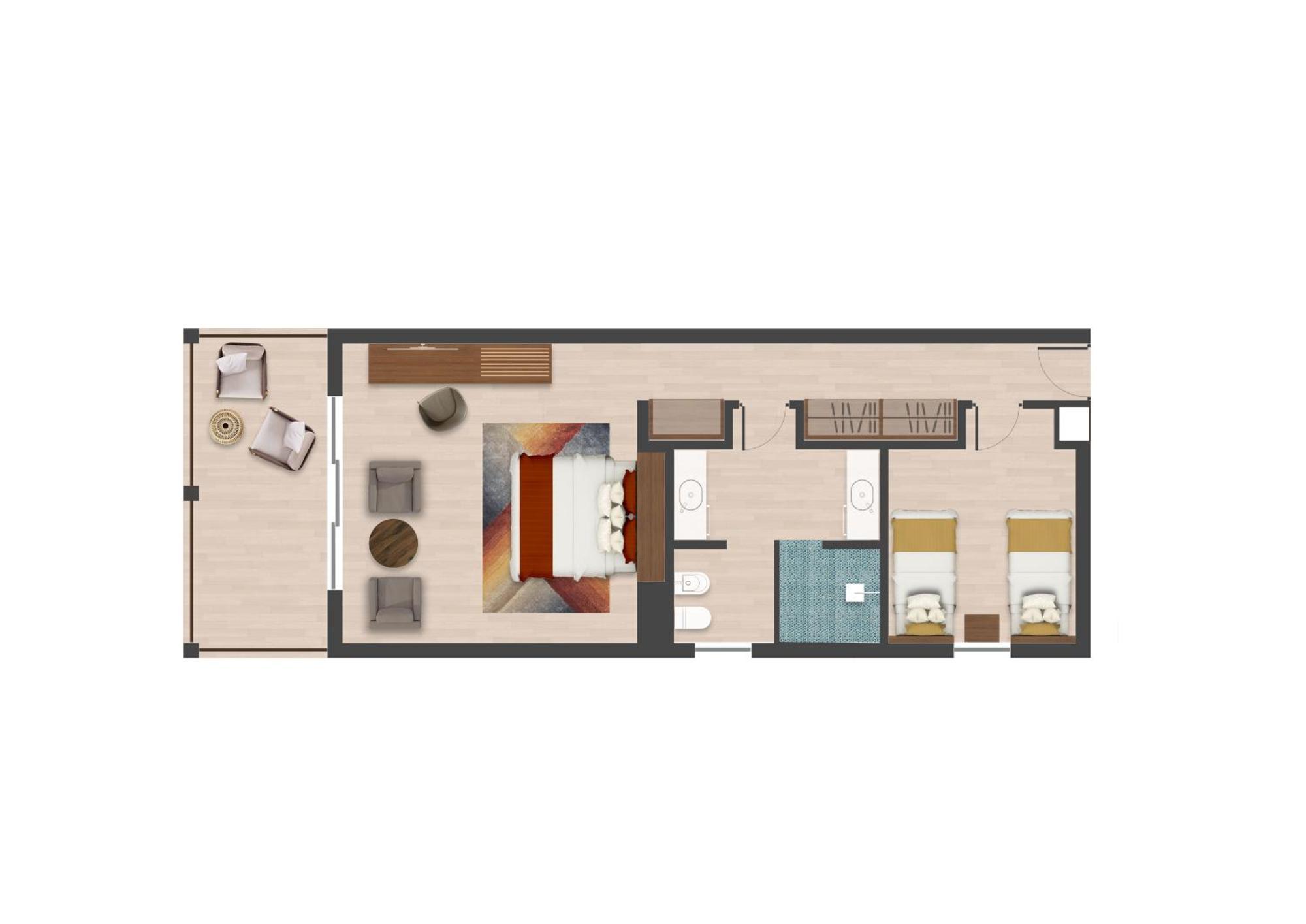 Hotel The Mora Zanzibar Matemwe  Esterno foto A floorplan of a typical suite