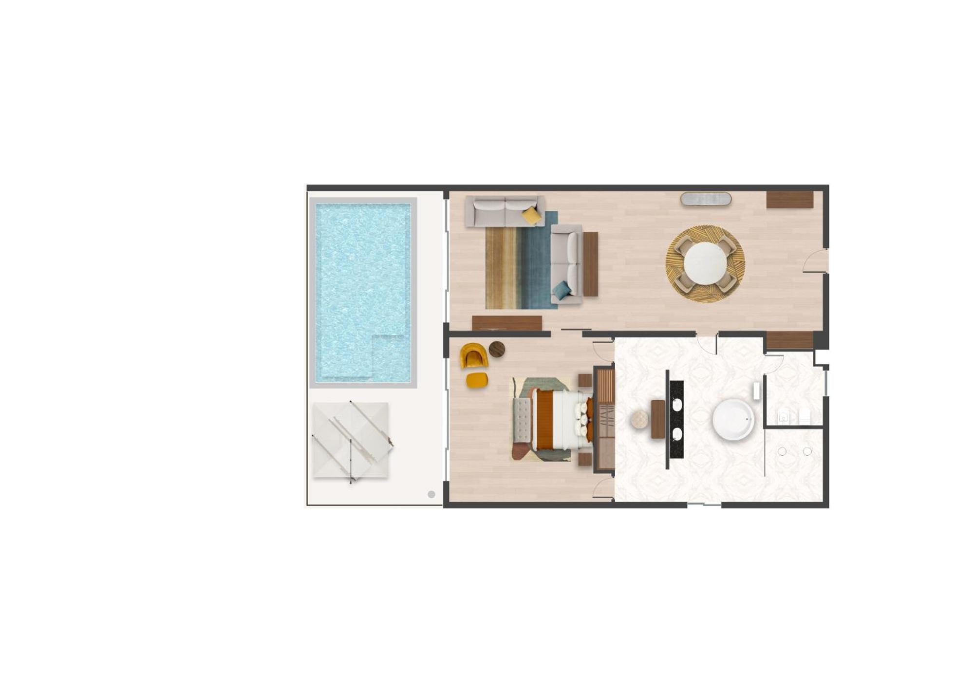 Hotel The Mora Zanzibar Matemwe  Esterno foto Floorplan of a typical suite