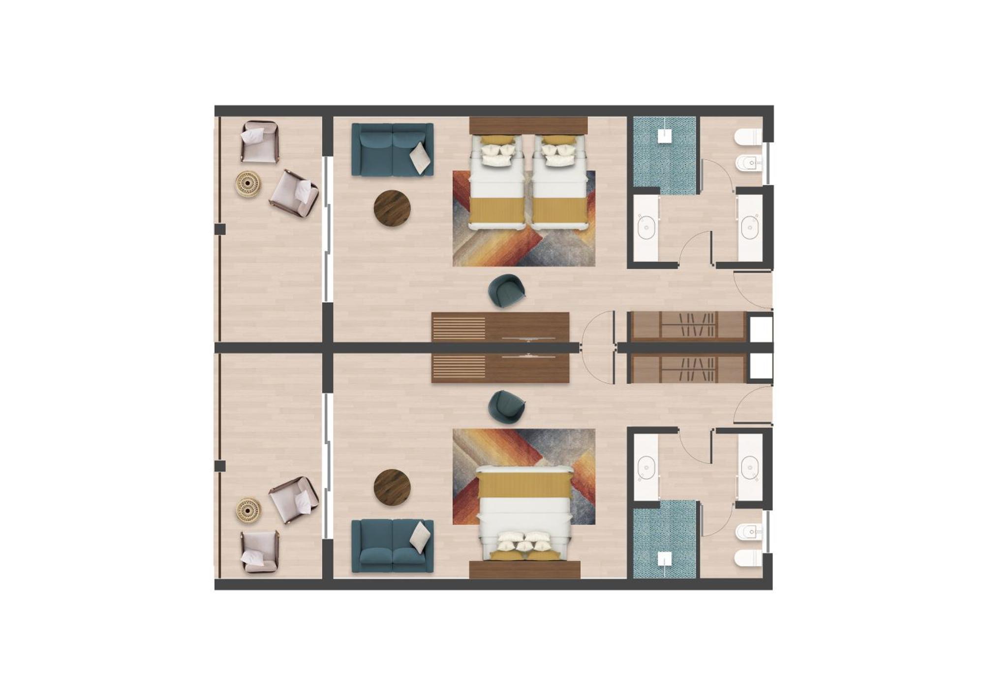 Hotel The Mora Zanzibar Matemwe  Esterno foto Floorplan of a typical apartment